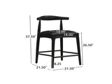 COUNTER STOOL IN BLACK FABRIC N771P339881H