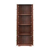 Tall Storage Cabinet with 8 Doors and 4 Shelves, Wall Storage Cabinet for Living Room, Kitchen, 53820214
