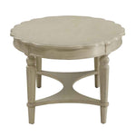 ZUN Antique White Coffee Table with Bottom Shelf B062P189203