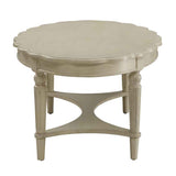 ZUN Antique White Coffee Table with Bottom Shelf B062P189203