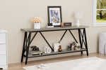 ZUN 70.9 Inch Extra Long Sofa Table, Console Behind Sofa, Entryway Table with 2 Tier Storage Shelves for W1668P237299