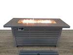 ZUN Steel Propane/Natural Gas Outdoor Fire Pit Table with Lid B120141810