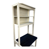 23.62" White and Black color Bakers Rack for Kitchen with Storage, Coffee Bar, 5-Tier Kitchen W1412P230430