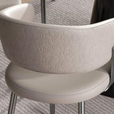 Dining Chairs Set of 2, Modern PU Leather Kitchen Chairs with Metal Legs - Ergonomic Armrests, W2700P292532