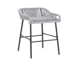 La Push Outdoor Patio Light Gray Rope Bar Stool, Set of 2 N775P176900G