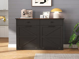 Farmhouse Black Double Tilt Out Trash for 20 Gallon Trash Cans, Free Standing Recycling 29423992