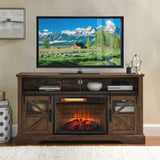 ZUN 26 inch infrared quartz heater fireplace insert -woodlog version with brick W1769121295