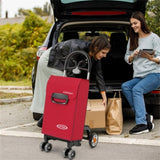 Red Folding Shopping Cart 14840092