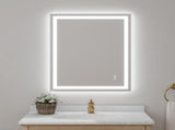 28x36" Frameless Tempered Mirror Dual LED Light Strips Front and Back LightingUnable ship on 53645378