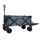 Foldable Wagon with Extended Tailgate, Extra Long Extender Wagon Cart,Beach Wagon Cart Heavy Duty W321P269238