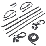 Fits for 1981-1988 Buick Regal Olds Cutlass RWD 2 Door Weatherstripping Seal Kit w/ Narrow Chrome 07319732