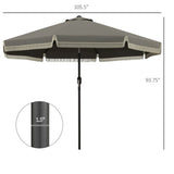 ZUN Outdoor beach umbrella / Sun Umbrella （Prohibited by WalMart） 70814813