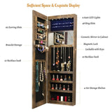Fashion Simple Jewelry Storage Mirror Cabinet With LED Lights Can Be Hung On The Door Or Wall W2512P175727