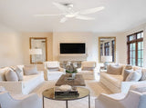 Modern 60 In Intergrated LED Ceiling Fan Lighting with White ABS Blade W1367P447587