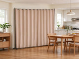 Room Divider with Wheels, Portable Freestanding Curtain Panel Privacy Screen, Rolling Divider Stand 16827571
