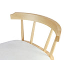 Olivia Indoor Wooden Upholstered Counter Stool, Natural Finish with Beige Upholstery, Windsor Style, N775P346246N