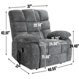 ZUN Lift Recliner Chair Heat Massage Dual Motor Infinite Position Up to 350 LBS Large Electric Power W1803P151610