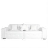 ZUN White, Velvet cloth Modern Indoor Sofa With Three Pillows, 93.50"*35.23"*30.70" 24363822