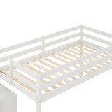Loft bed with staircase , White W50443251