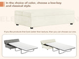 Twin Size Folding Ottoman Sleeper Bed with Mattress Convertible Guest Bed, White N719P243722K