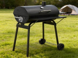 Barrel Charcoal Grill with Side Front Table, 571 Sq. In. Cooking Space, for Outdoor Backyard Patio 18097851