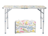 3FT Rectangle Folding Camping Table, 2 Foldable Tabletop Aluminum Portable Outdoor Picnic Table with 43607263