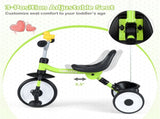 Toddler Tricycle with Rainbow LED Wheels, Foldable 3-in-1 Balance Bike with Carbon Steel Frame, 79279432