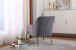 ZUN Modern Mid Century Chair velvet Sherpa Armchair for Living Room Bedroom Office Easy Assemble W136165559