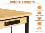 48''Adjustable Workbench with pegboard, Heavy Duty Wooden Desktop Workbench with Wheels, 1600 lb. W1162P223029