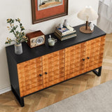 Modern buffet cabinet with storage space,Retro style four door wooden storage W1706P235655