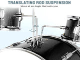 14"x10" 3-Pieces Junior Kids Drum Set Kit Pedal Drum Stick Wrench Drum Stool Black 28702756
