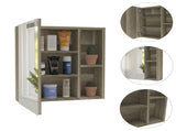 Whirlwind 1-Shelf Rectangle Medicine Cabinet with Mirror Light Oak B06280246