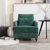 COOLMORE Wood Frame Armchair, Modern Accent Chair Lounge Chair for Living Room,Tufted Club Chair, W395P151904