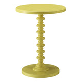 Salisa Yellow Round Wooden Side Table B062P185725
