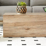 ZUN Modern MDF coffee table with wood texture pattern -39.3x23.6x11.8 inches - stylish and durable W1151P173268