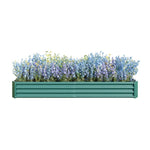 ZUN Raised Garden Bed Kit - Metal Raised Bed Garden 7.6x3.7x0.98ft for Flower Planters, Vegetables Herb 34525789