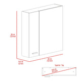 ZUN 4-Shelf Bathroom Medicine Cabinet with Mirror B06280226