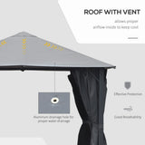 10ft x 10ft Patio Gazebo-Black-AS 36709910