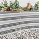 Raised Garden Bed Outdoor, Oval Large Metal Raised Planter Bed for for Plants, Vegetables, and W840102510