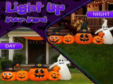 8FT Long Halloween Inflatables Pumpkins Ghost Outdoor Decorations, Blow Up Yard Decoration with 63409138