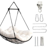 Hammock Chair Swing with Cushion - Outdoor Indoor Hanging Hammock Chair for Patio, Porch, Bedroom, W2500P232151