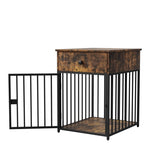 ZUN Dog Crate Furniture, Dog House, Decorative Dog Kennel with Drawer, Indoor Pet Crate End Table for W57868892