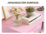 25.98"*15.75"*35.83" 4-Tier 5-Drawer Cabinet Drawer Dresser with Gold Handles Macaron Pink 63674916