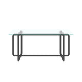 ZUN Modern Tempered Glass Tea Table Coffee Table, Table for Living Room,Transparent W24181014