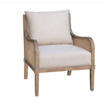 Cane Accent Chair with Removable Back Cushion B035P256566