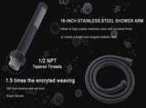 Shower System Shower Faucet Combo Set Wall Mounted with 10" Rainfall Shower Head and handheld shower T3177P269094
