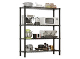 4-Layer Plastic Coated Iron Shelf 140*90*35 Black 45666583
