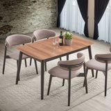 Grey and Black Padded Side Chair B062P209269