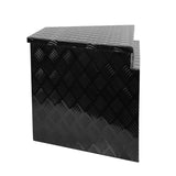 ZUN 33 Inch Heavy Duty Diamond Plate Aluminum Trailer Tongue Box Pickup Truck Tool Box Storage Organizer W1239125503