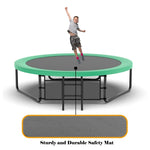 ZUN 10FT Pumpkin Trampoline, Outdoor Trampoline with Basketball Hoop, Enclosure Net and Ladder W1163P148156